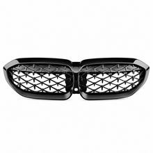 NINTE Front Grille Fit for BMW G20 330i M340i 2019-2022 Painted Gloss Black ABS Plastic Diamond Style Direct Replacement - NINTE