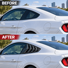NINTE Rear Side Window Louvers Fit for Ford Mustang GT 2015-2023 Painted Carbon Fiber Look ABS Sport Style - NINTE