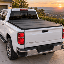 NINTE 5.8FT 4-Fold Hard Truck Bed Tonneau Cover Fit for 2019-2026 Silverado Sierra 1500 2500HD Black Clamp-On Waterproof UV Resistant - NINTE