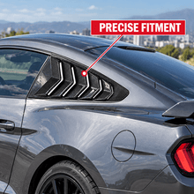 NINTE Rear Side Window Louvers Fit for Ford Mustang GT 2015-2023 Painted Carbon Fiber Look ABS Sport Style - NINTE