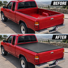 NINTE Rear Soft Roll-Up Tonneau Cover Fit for Toyota Pickup 1989-1994 and Tacoma 1995-2004 6 ft Short Bed Black Vinyl Clamp-on No-Drill