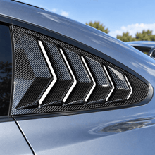 NINTE Rear Side Window Louvers Fit for Ford Mustang GT 2015-2023 Painted Carbon Fiber Look ABS Sport Style - NINTE