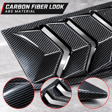 NINTE Rear Side Window Louvers Fit for Ford Mustang GT 2015-2023 Painted Carbon Fiber Look ABS Sport Style - NINTE