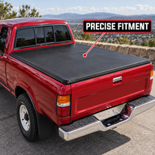 NINTE Rear Soft Roll-Up Tonneau Cover Fit for Toyota Pickup 1989-1994 and Tacoma 1995-2004 6 ft Short Bed Black Vinyl Clamp-on No-Drill