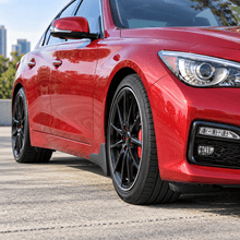 NINTE Front Mud Flaps Splash Guards Fit for Infiniti Q50 / Q50S 2014-2023 Unpainted Matte Black ABS Bolt-On Kit - NINTE