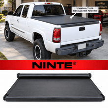 Load image into Gallery viewer, NINTE Rear Soft Roll-Up Tonneau Cover Fit for 1999-2006 Chevy Silverado GMC Sierra 1500-3500 and 2007 Classic 6.5 ft Bed Black