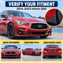 NINTE Front Mud Flaps Splash Guards Fit for Infiniti Q50 / Q50S 2014-2023 Unpainted Matte Black ABS Bolt-On Kit - NINTE