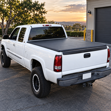 NINTE Rear Soft Roll-Up Tonneau Cover Fit for 1999-2006 Chevy Silverado GMC Sierra 1500-3500 and 2007 Classic 6.5 ft Bed Black