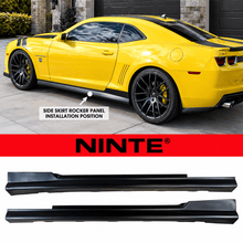 Load image into Gallery viewer, NINTE Side Rocker Panel Extension Kit Fit for Chevrolet Camaro ZL1 2010-2015 Unpainted Matte Black ABS OEM Style - NINTE