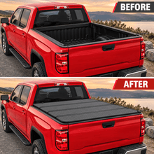 NINTE 5.8FT 4-Fold Hard Truck Bed Tonneau Cover Fit for 2019-2026 Silverado Sierra 1500 2500HD Black Clamp-On Waterproof UV Resistant - NINTE