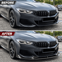 NINTE Front Bumper Lip Splitter Fit for BMW 8 Series G14 G15 G16 M850i 840i M Sport 2018-2021 Painted Carbon Fiber Look One Piece Sport Style Without Logo