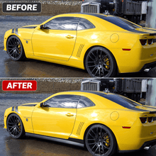 NINTE Side Rocker Panel Extension Kit Fit for Chevrolet Camaro ZL1 2010-2015 Unpainted Matte Black ABS OEM Style - NINTE