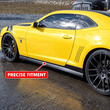 NINTE Side Rocker Panel Extension Kit Fit for Chevrolet Camaro ZL1 2010-2015 Unpainted Matte Black ABS OEM Style - NINTE