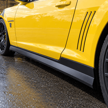 NINTE Side Rocker Panel Extension Kit Fit for Chevrolet Camaro ZL1 2010-2015 Unpainted Matte Black ABS OEM Style - NINTE