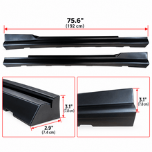 NINTE Side Rocker Panel Extension Kit Fit for Chevrolet Camaro ZL1 2010-2015 Unpainted Matte Black ABS OEM Style - NINTE