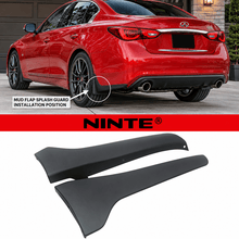 Load image into Gallery viewer, NINTE Rear Mud Flaps Splash Guards Fit for Infiniti Q50 Q50S 2014-2019 ABS Matte Black - NINTE