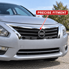NINTE Front Upper Bumper Grille Fit for Nissan Altima 2013-2015 Black with Chrome Trim One Piece Horizontal Billet Style - NINTE
