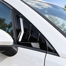 NINTE Front Window A-Pillar Louver Cover Set Fit for 2013-2019 VW Golf 7 MK7 MK7.5 Gloss Black ABS Plastic 2-Piece