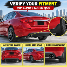 NINTE Rear Mud Flaps Splash Guards Fit for Infiniti Q50 Q50S 2014-2019 ABS Matte Black - NINTE