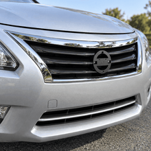 NINTE Front Upper Bumper Grille Fit for Nissan Altima 2013-2015 Black with Chrome Trim One Piece Horizontal Billet Style - NINTE