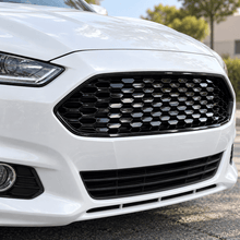 NINTE Front Grille Fit for 2013-2016 Ford Fusion Glossy Black ABS Plastic Honeycomb Style One Piece - NINTE