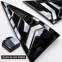 NINTE Front Window A-Pillar Louver Cover Set Fit for 2013-2019 VW Golf 7 MK7 MK7.5 Gloss Black ABS Plastic 2-Piece