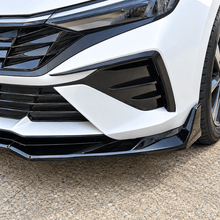 NINTE Front Bumper Lip Splitter Kit Fit for Hyundai Elantra 2024-2026 SE SEL SEL Sport Limited Base Gloss Black ABS 3-Piece Sport Style - NINTE