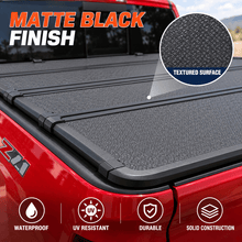 NINTE 5.8FT 4-Fold Hard Truck Bed Tonneau Cover Fit for 2019-2026 Silverado Sierra 1500 2500HD Black Clamp-On Waterproof UV Resistant - NINTE