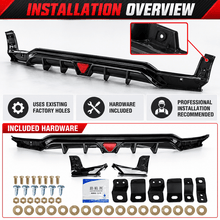NINTE Rear Bumper Diffuser Fit for Honda Civic Hatchback 4-Door 2022-2025 Painted Gloss Black One Piece Sport Style Without Logo - NINTE