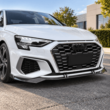 NINTE Front Bumper Lip Splitter Kit Fit for Audi A3 S3 8Y Sedan 2022-2023 Carbon Fiber Look 3-Piece Sport Style - NINTE