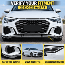 NINTE Front Bumper Lip Splitter Kit Fit for Audi A3 S3 8Y Sedan 2022-2023 Carbon Fiber Look 3-Piece Sport Style - NINTE