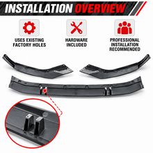 NINTE Front Bumper Lip Splitter Kit Fit for Audi A3 S3 8Y Sedan 2022-2023 Carbon Fiber Look 3-Piece Sport Style - NINTE