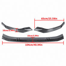 NINTE Front Bumper Lip Splitter Kit Fit for Audi A3 S3 8Y Sedan 2022-2023 Carbon Fiber Look 3-Piece Sport Style - NINTE