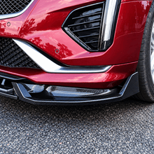 NINTE Front Bumper Lip Splitter Fit for Cadillac CT5 Premium Luxury Sedan 4-Door 2024-2026 Painted Carbon Fiber Look 3-Piece Combat Style - NINTE