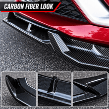 NINTE Front Bumper Lip Splitter Fit for Cadillac CT5 Premium Luxury Sedan 4-Door 2024-2026 Painted Carbon Fiber Look 3-Piece Combat Style - NINTE