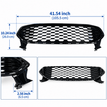 NINTE Front Grille Fit for 2013-2016 Ford Fusion Glossy Black ABS Plastic Honeycomb Style One Piece - NINTE