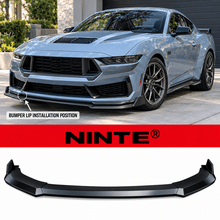 Load image into Gallery viewer, NINTE Front Bumper Lip Splitter Kit Fit for Ford Mustang Dark Horse Coupe 2-Door 2024-2025 Matte Black ABS 3-Piece Sport Style - NINTE