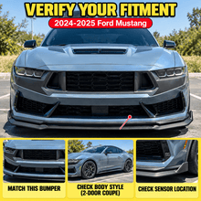 NINTE Front Bumper Lip Splitter Kit Fit for Ford Mustang Dark Horse Coupe 2-Door 2024-2025 Matte Black ABS 3-Piece Sport Style - NINTE
