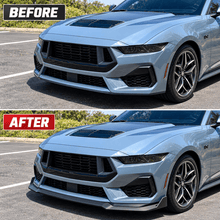 NINTE Front Bumper Lip Splitter Kit Fit for Ford Mustang Dark Horse Coupe 2-Door 2024-2025 Matte Black ABS 3-Piece Sport Style - NINTE