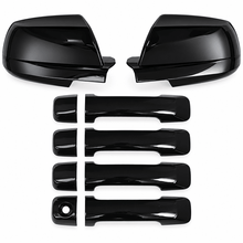 NINTE Exterior Mirror Cover and Door Handle Cover Kit Fit for Toyota Sequoia 2007-2019 Painted Gloss Black ABS Tape on - NINTE