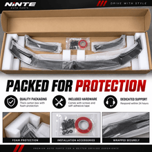 NINTE Front Bumper Lip Splitter Fit for BMW 8 Series G14 G15 G16 M850i 840i M Sport 2018-2021 Painted Carbon Fiber Look One Piece Sport Style Without Logo
