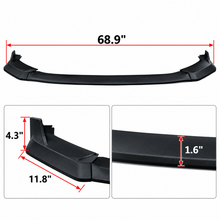 NINTE Front Bumper Lip Splitter Kit Fit for Ford Mustang Dark Horse Coupe 2-Door 2024-2025 Matte Black ABS 3-Piece Sport Style - NINTE