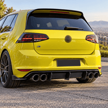 NINTE Rear Bumper Diffuser + Side Splitters Kit Fit for VW Golf R MK7 2013-2016 Painted Black Sport Style Without Logo