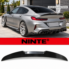 Load image into Gallery viewer, NINTE Rear Trunk Spoiler Wing Fit for BMW 8 Series G16 840i F93 M8 4-Door Gran Coupe 2019-2025 Painted Carbon Black One Piece PSM Highkick Duckbill Style Without Logo