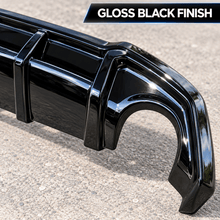 NINTE Rear Bumper Diffuser Fit for Honda Civic Sedan 4-Door 2022-2024 Painted Gloss Black ABS One Piece with Integrated LED Brake Light - NINTE