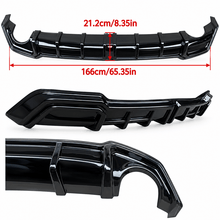 NINTE Rear Bumper Diffuser Fit for Honda Civic Sedan 4-Door 2022-2024 Painted Gloss Black ABS One Piece with Integrated LED Brake Light - NINTE