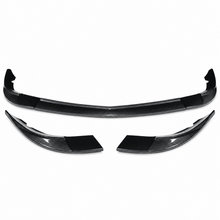 NINTE Front Bumper Lip Splitter Kit Fit for Chevrolet Corvette C6 Base 2005-2013 Painted Carbon Fiber Look 3-Piece ABS Plastic ZR1 Style - NINTE