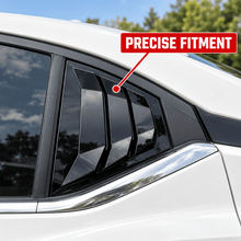 NINTE Rear Side Window Louvers Fit for Nissan Sentra 2020-2025 Sedan 4-Door Gloss Black ABS 2-Piece Sport Style - NINTE