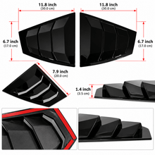 NINTE Rear Side Window Louvers Fit for Nissan Sentra 2020-2025 Sedan 4-Door Gloss Black ABS 2-Piece Sport Style - NINTE