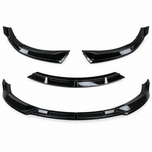 NINTE Front Bumper Lip Splitter Kit Fit for Tesla Model X 2023-2025 Gloss Black ABS 3-Piece Sport Style - NINTE